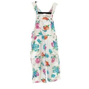 Vintage Baby Guess Floral‎ Print Overalls Size 3T Made In USA Rare HTF
